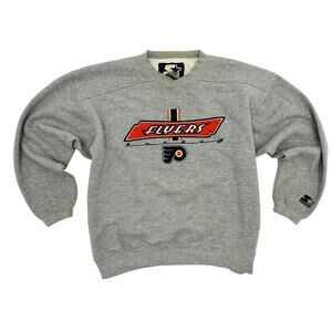 Starters Flyers Vtg Embroidered Team Sweatshirt Some Flaws (No Sz tag, stains)